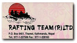 Business card of rafting guys