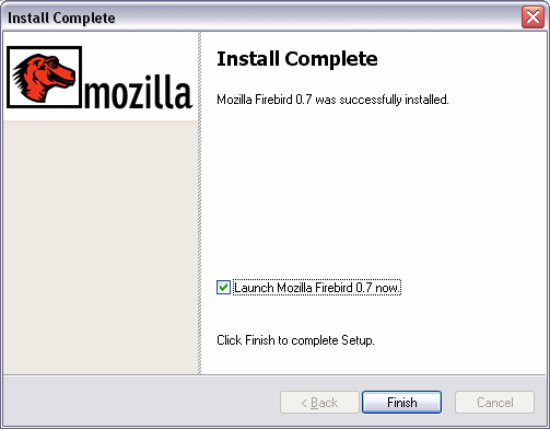 Mozilla Firebird Installer Screenshot